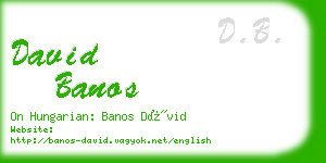 david banos business card